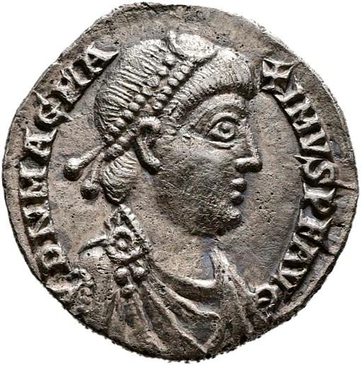 Magnus Maximus, silver siliqua, collection photograph Hamburg-ID2100, obverse