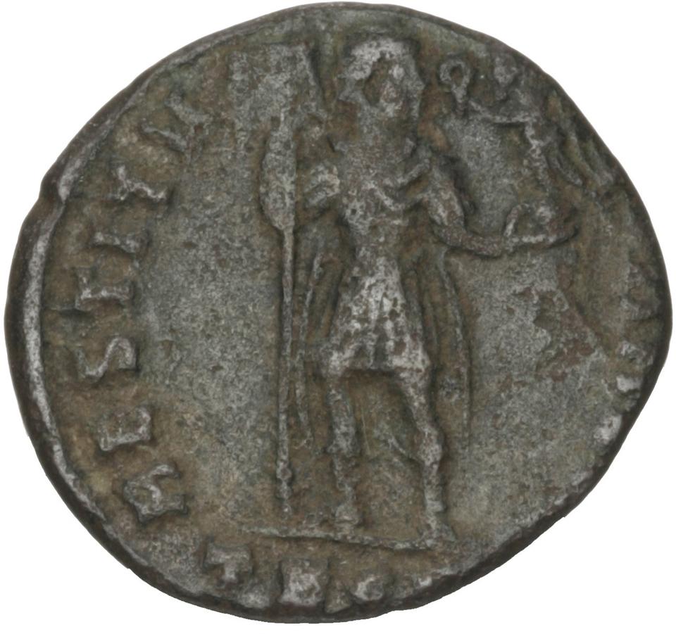 Valentinian I, copper-alloy ae3, collection photograph Herzog-ID146, reverse