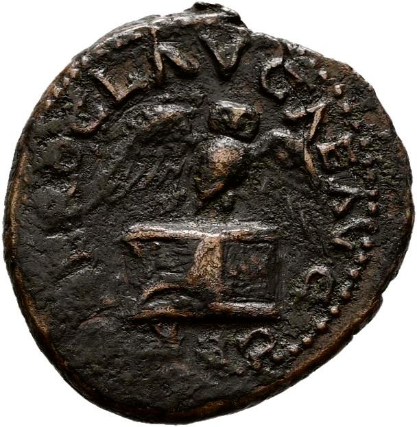 Nero, copper-alloy quadrans, collection photograph Hamburg-ID420, obverse
