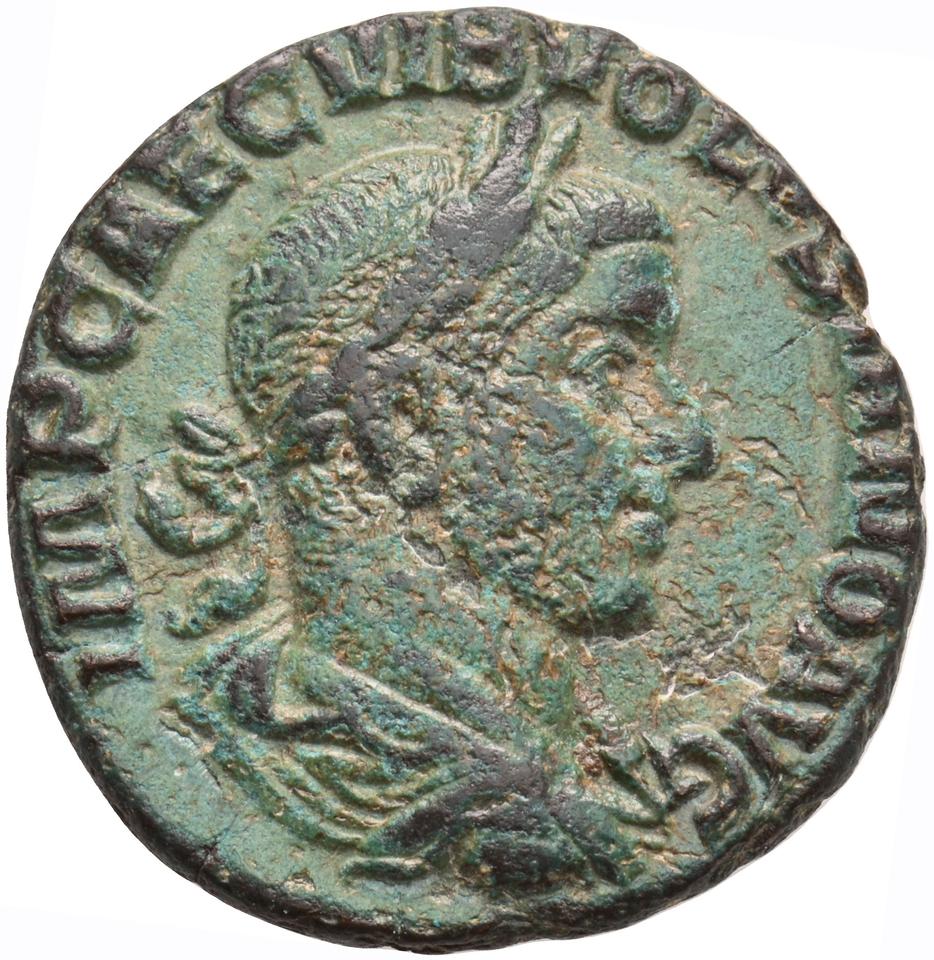 Volusian, copper-alloy as, collection photograph Koeln-ID994, obverse