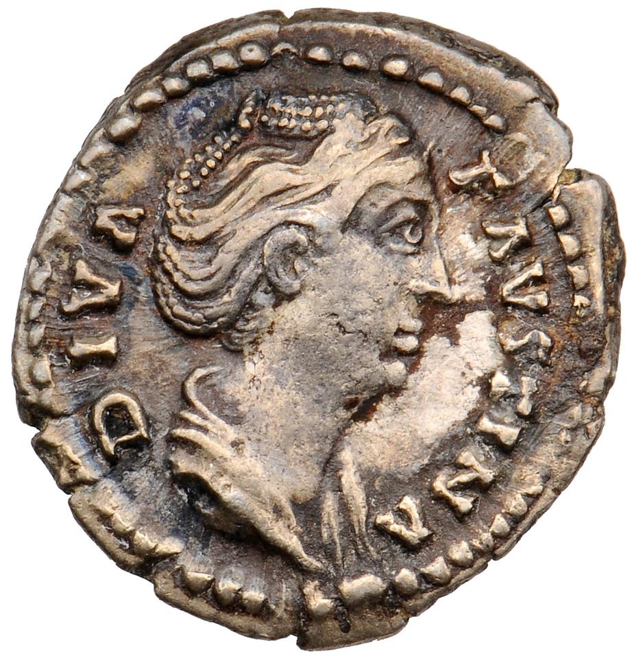 Antoninus Pius, silver denarius, collection photograph Muenster-ID75, obverse