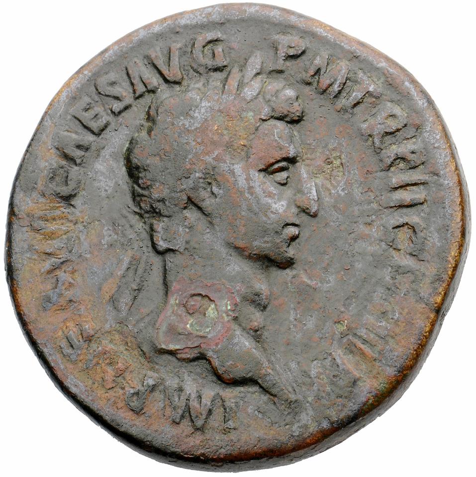 Nerva, copper-alloy sestertius, collection photograph Muenster-ID326, obverse
