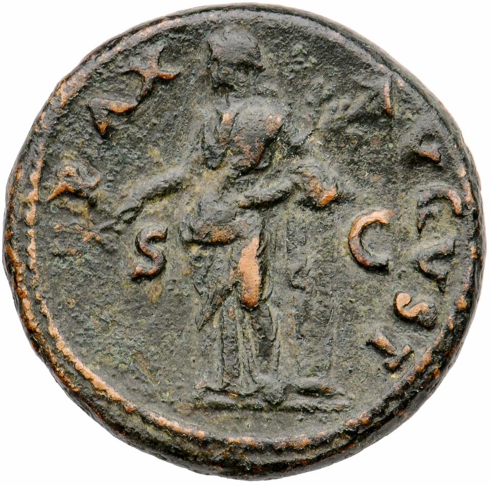 Vespasian, copper-alloy as, collection photograph Muenster-ID724, reverse
