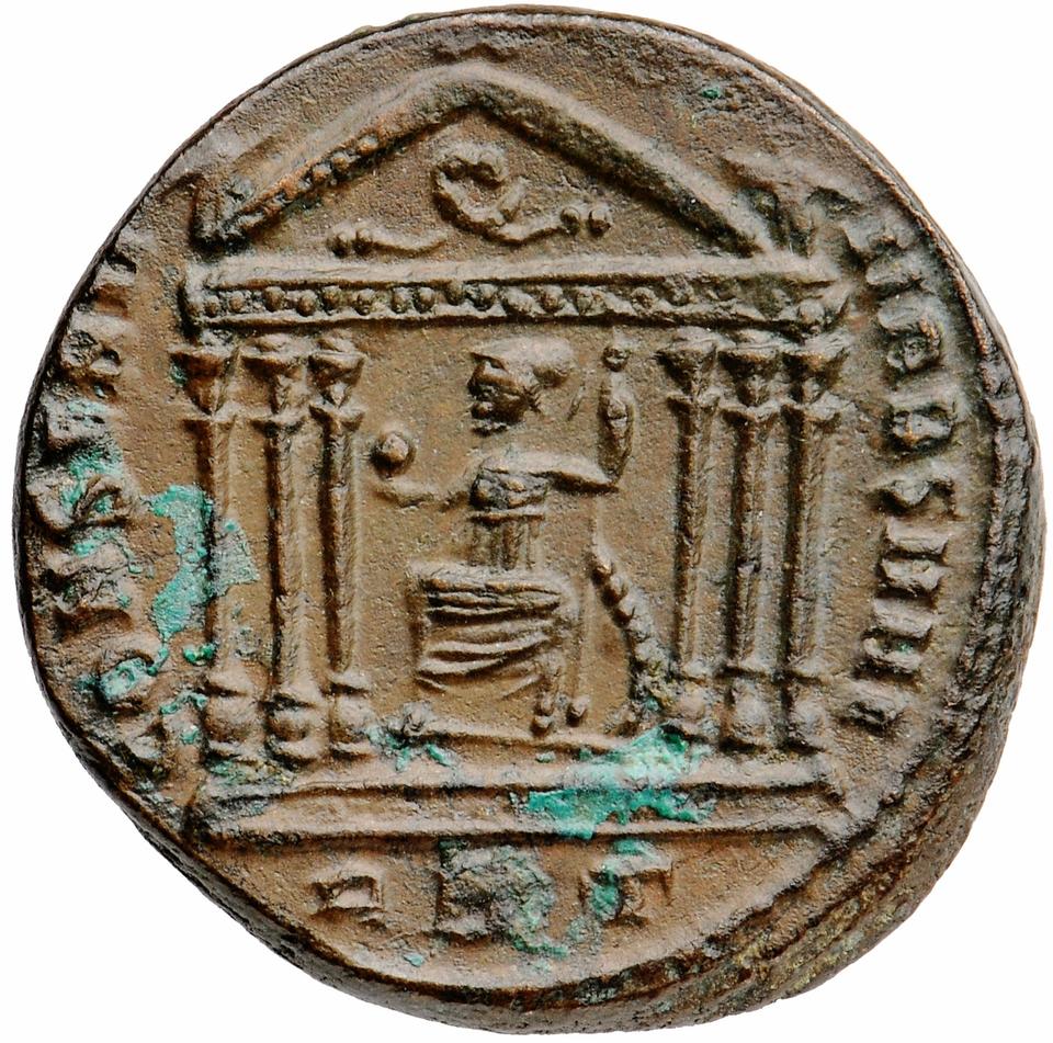 Maxentius, copper-alloy ae2, collection photograph Muenster-ID40, reverse