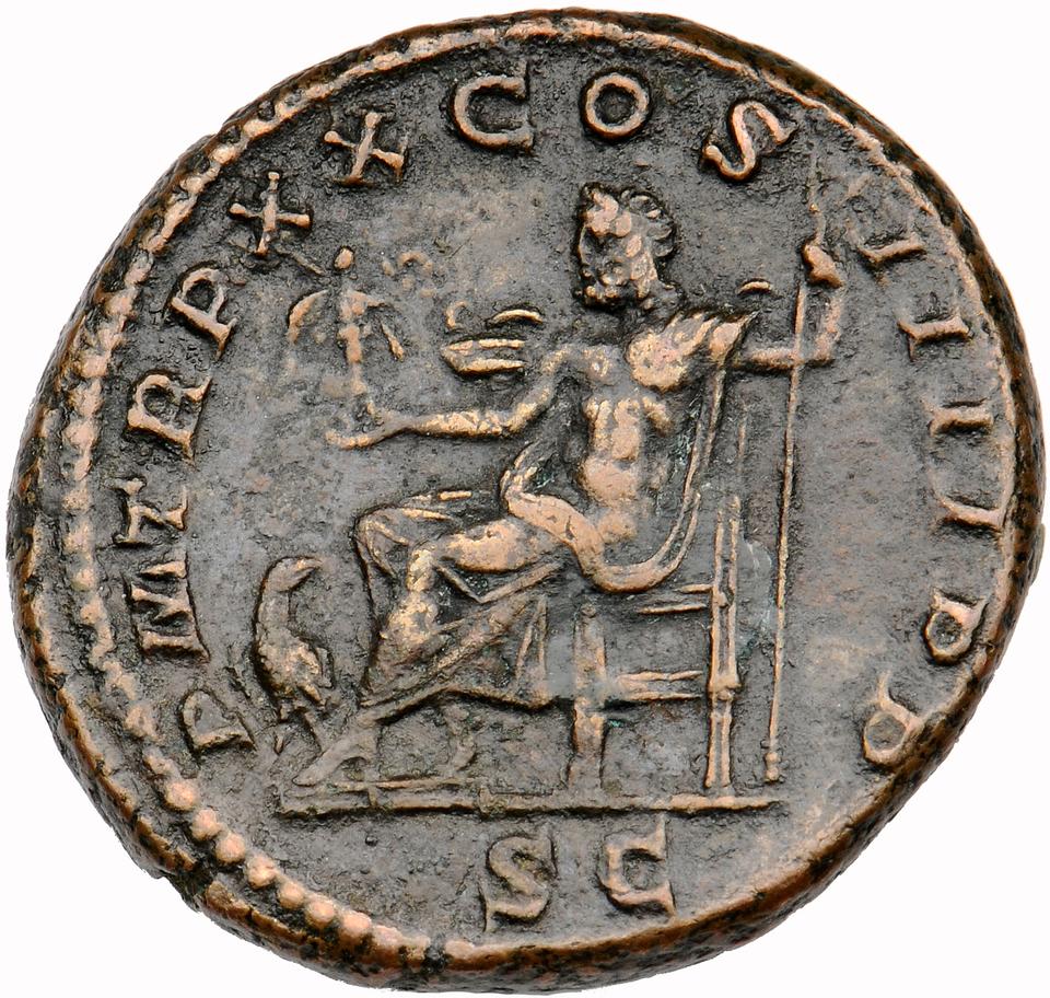 Caracalla, copper-alloy as, collection photograph Muenster-ID960, reverse