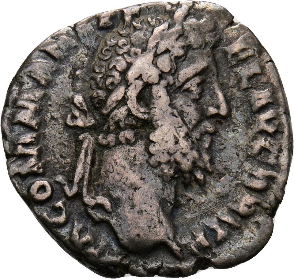 Commodus, silver denarius, collection photograph Koeln-ID1338, obverse