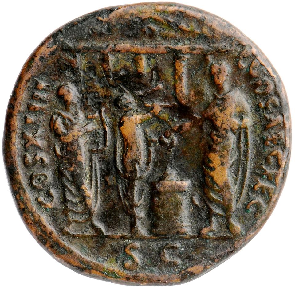 Domitian, copper-alloy as, collection photograph Muenster-ID16, reverse