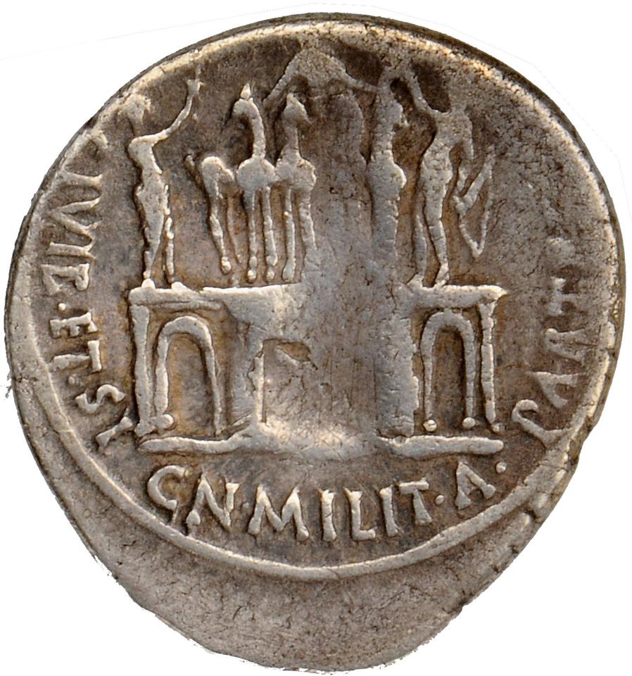 Augustus, silver denarius, collection photograph Muenster-ID5, reverse