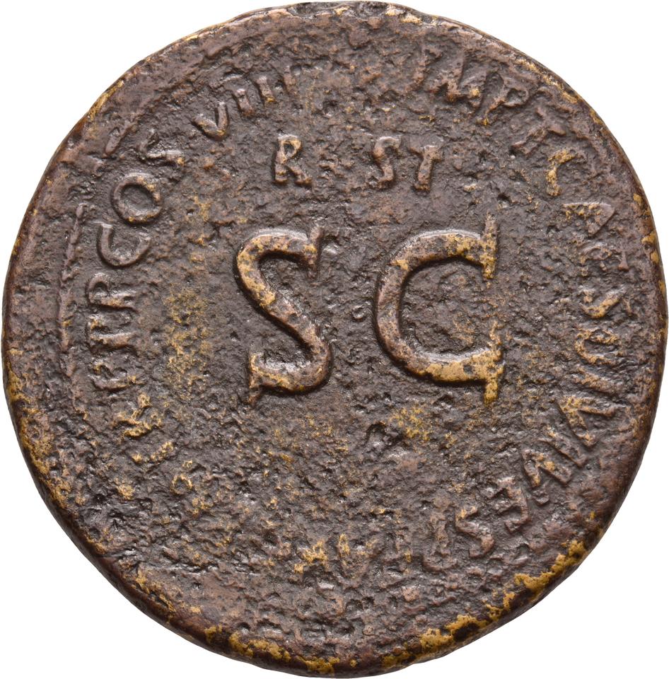Titus, copper-alloy sestertius, collection photograph Koeln-ID648, reverse