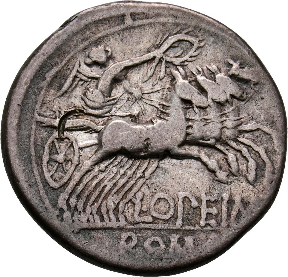 Roman Republic, silver denarius, collection photograph Koeln-ID1269, reverse