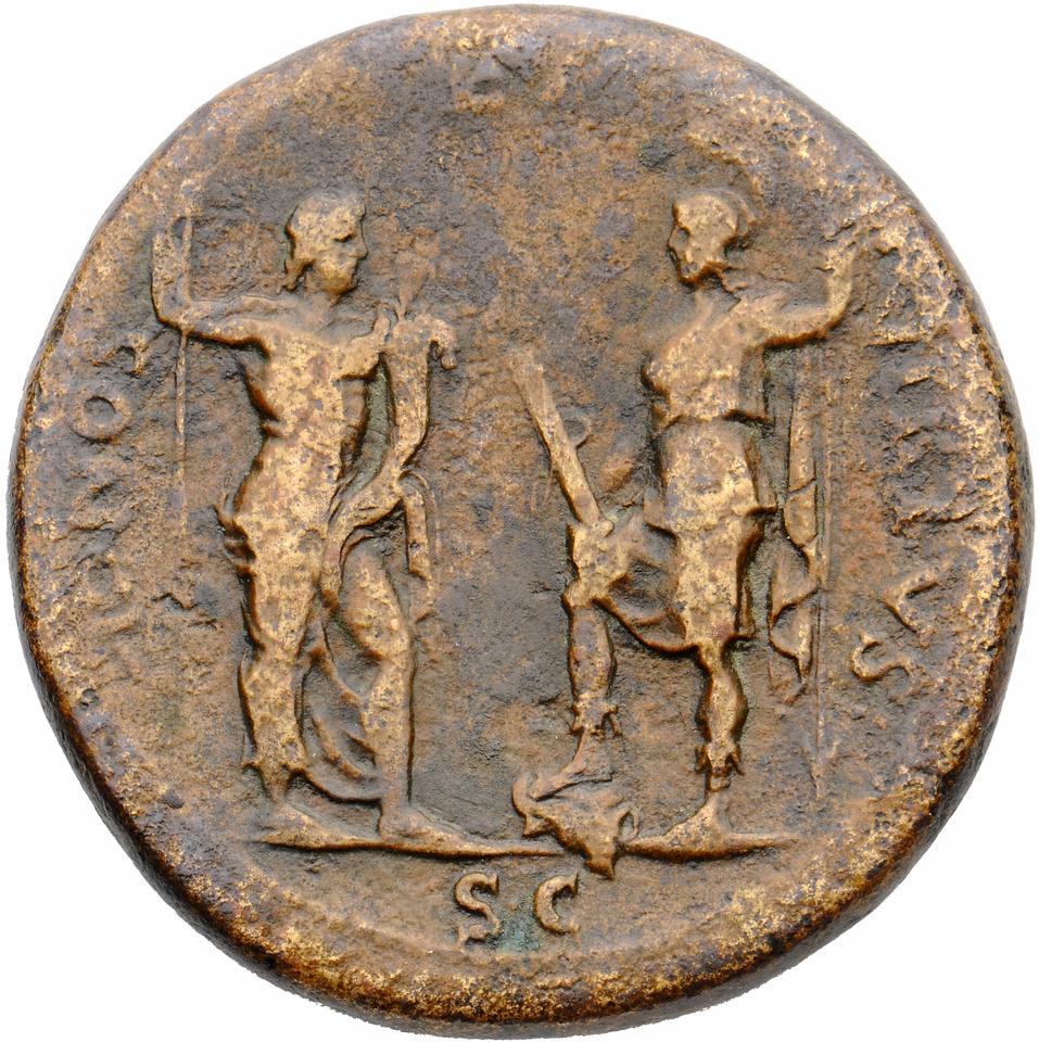 Galba, copper-alloy sestertius, collection photograph Muenster-ID1442, reverse