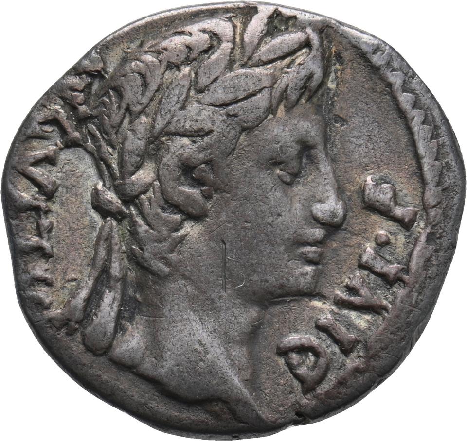 Augustus, silver denarius, collection photograph Koeln-ID565, obverse