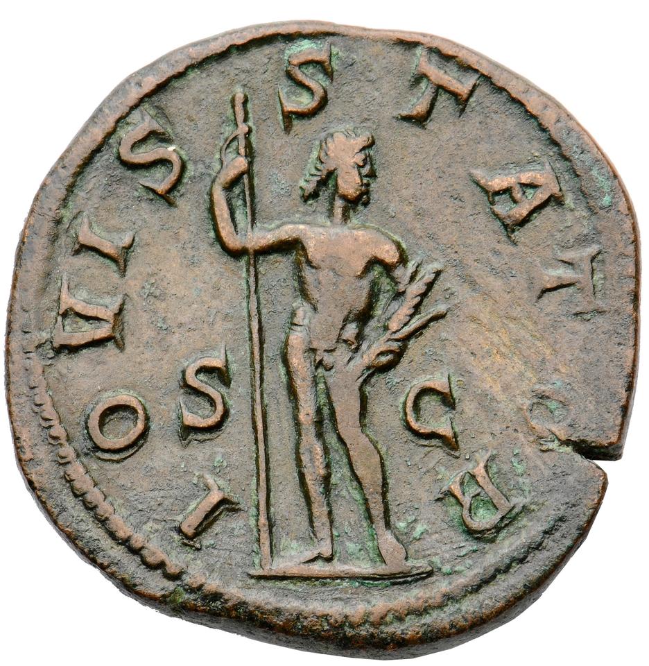 Gordian III, copper-alloy sestertius, collection photograph Muenster-ID143, reverse