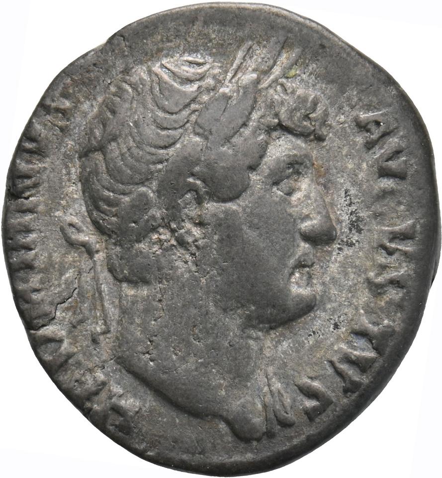 Hadrian, silver denarius, collection photograph Koeln-ID710, obverse
