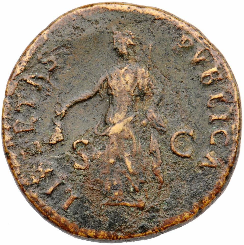 Nerva, copper-alloy dupondius, collection photograph Muenster-ID383, reverse