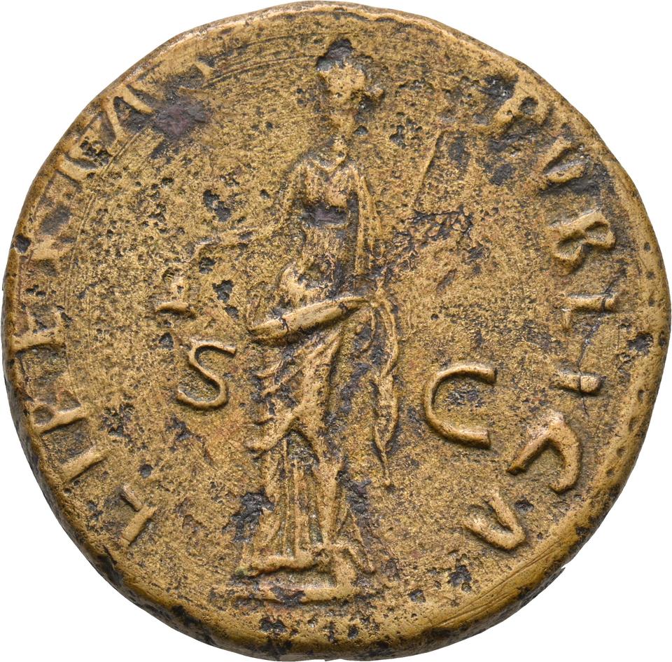 Nerva, copper-alloy dupondius, collection photograph Koeln-ID684, reverse