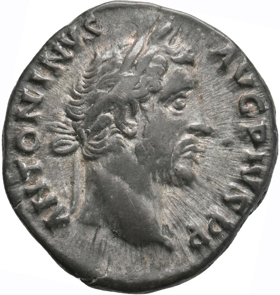 Antoninus Pius, silver denarius, collection photograph Koeln-ID747, obverse