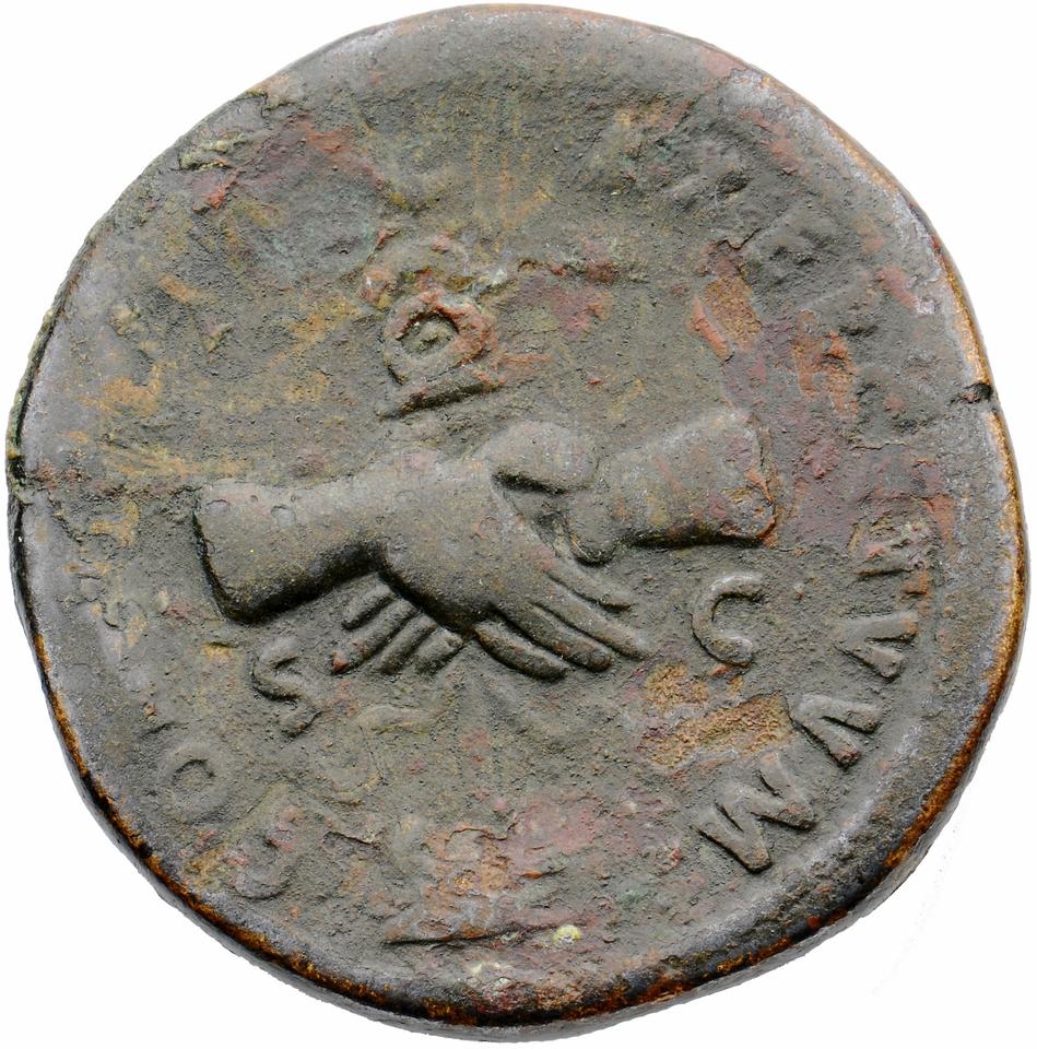 Nerva, copper-alloy sestertius, collection photograph Muenster-ID326, reverse