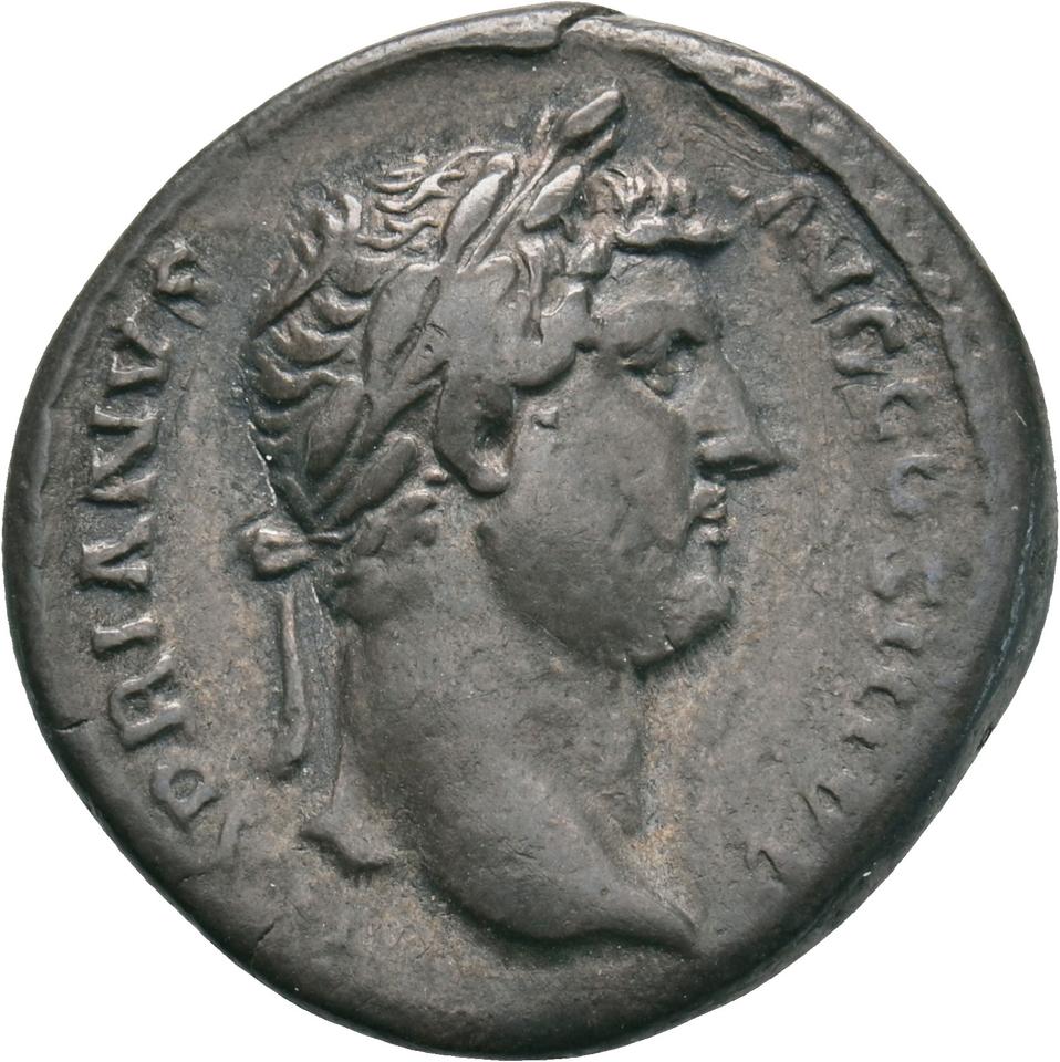 Hadrian, silver denarius, collection photograph Koeln-ID723, obverse
