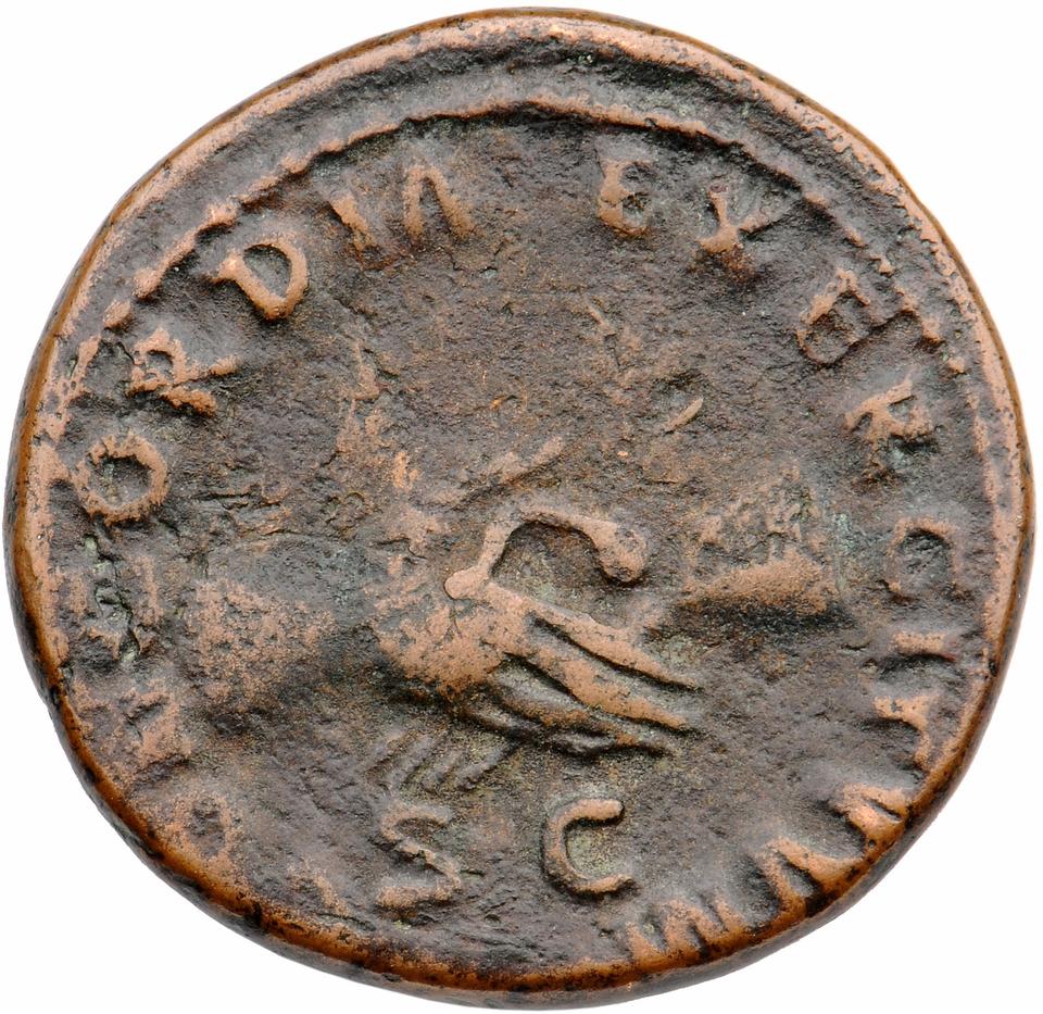 Nerva, copper-alloy as, collection photograph Muenster-ID380, reverse