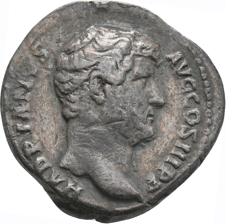 Hadrian, silver denarius, collection photograph Koeln-ID721, obverse