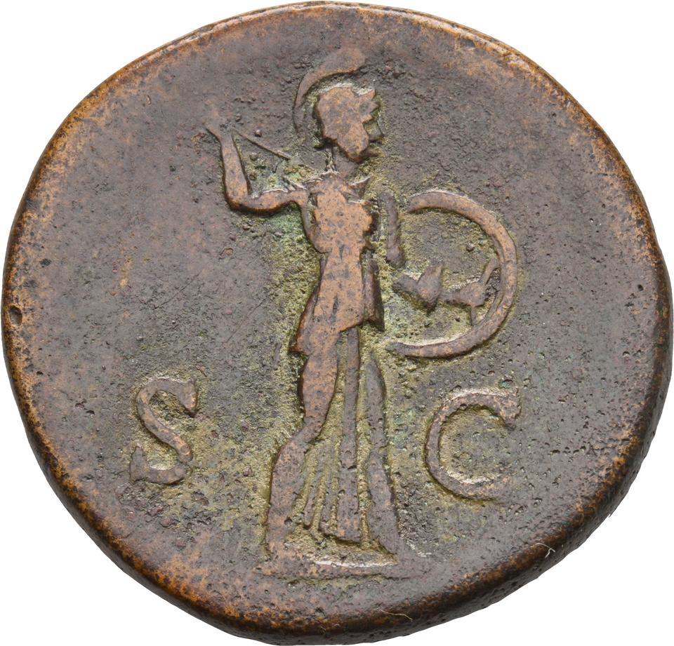 Titus, copper-alloy sestertius, collection photograph Koeln-ID660, reverse