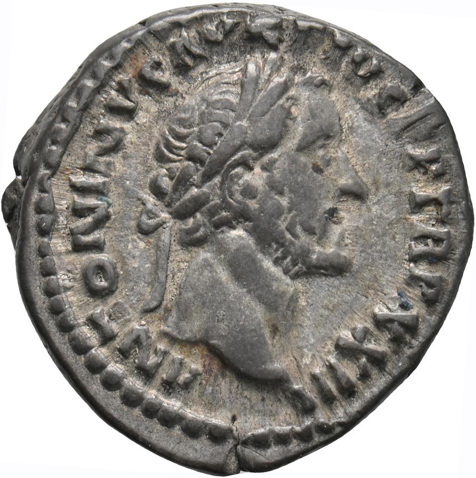 Antoninus Pius, silver denarius, collection photograph Koeln-ID754, obverse