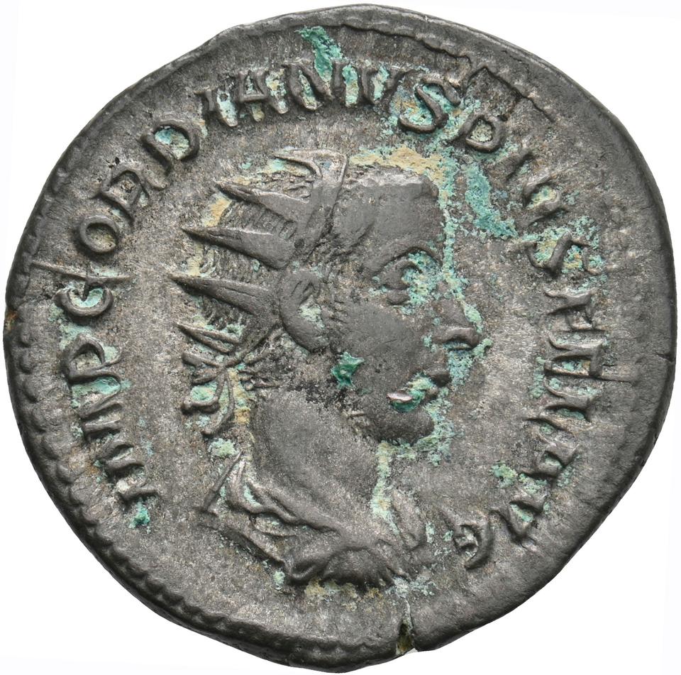 Gordian III, silver antoninianus, collection photograph Koeln-ID961, obverse