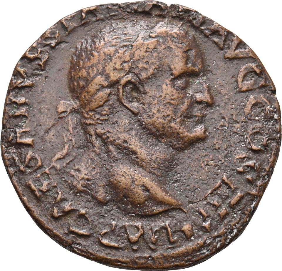 Vespasian, copper-alloy as, collection photograph Koeln-ID640, obverse