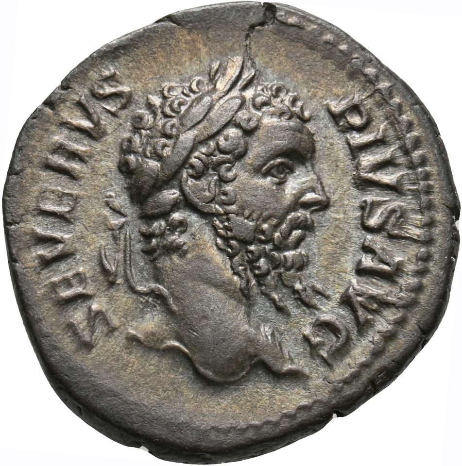 Septimius Severus, silver denarius, collection photograph Koeln-ID853, obverse