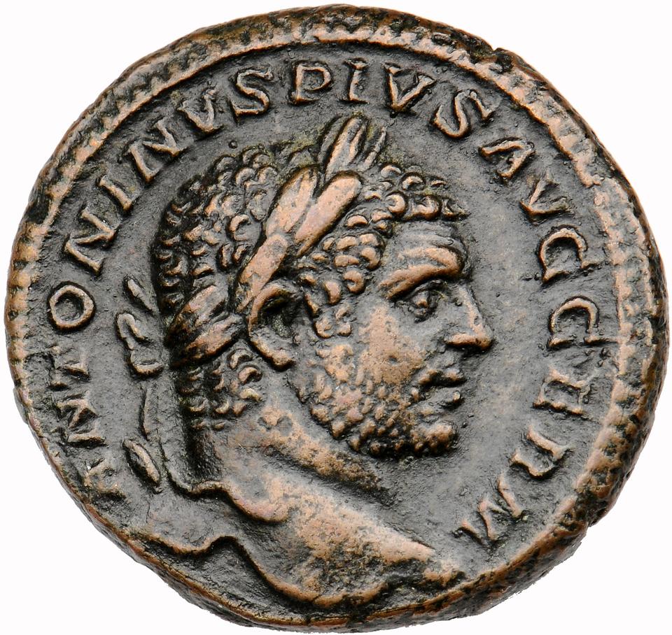 Caracalla, copper-alloy as, collection photograph Muenster-ID960, obverse