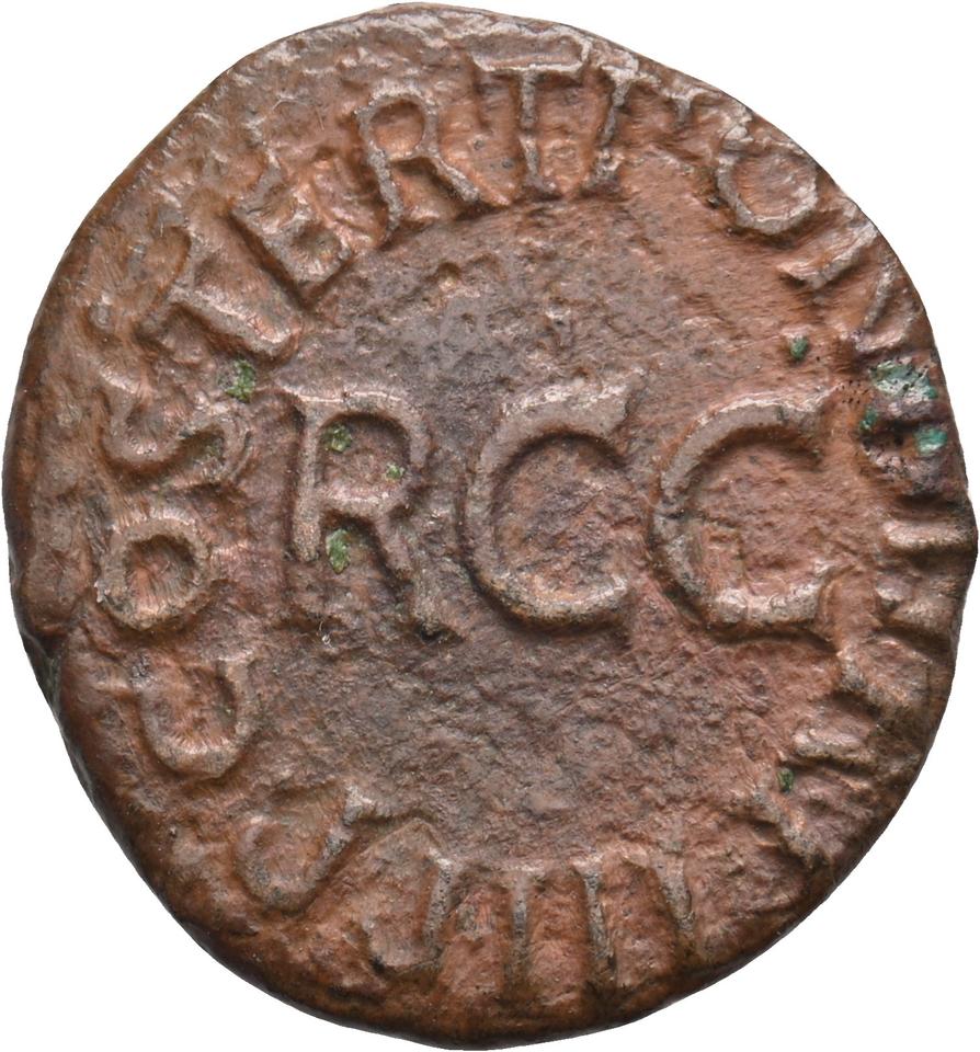 Caligula, copper-alloy quadrans, collection photograph Koeln-ID594, reverse