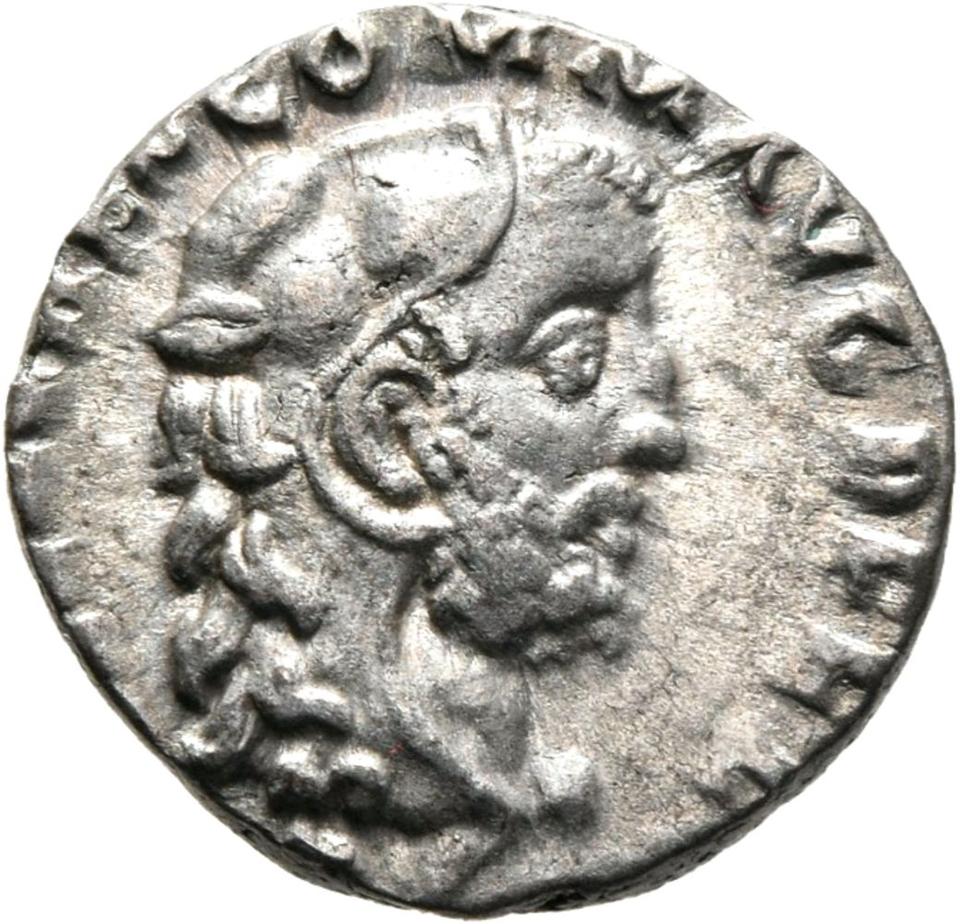 Commodus, silver denarius, collection photograph Mainz-ID375, obverse