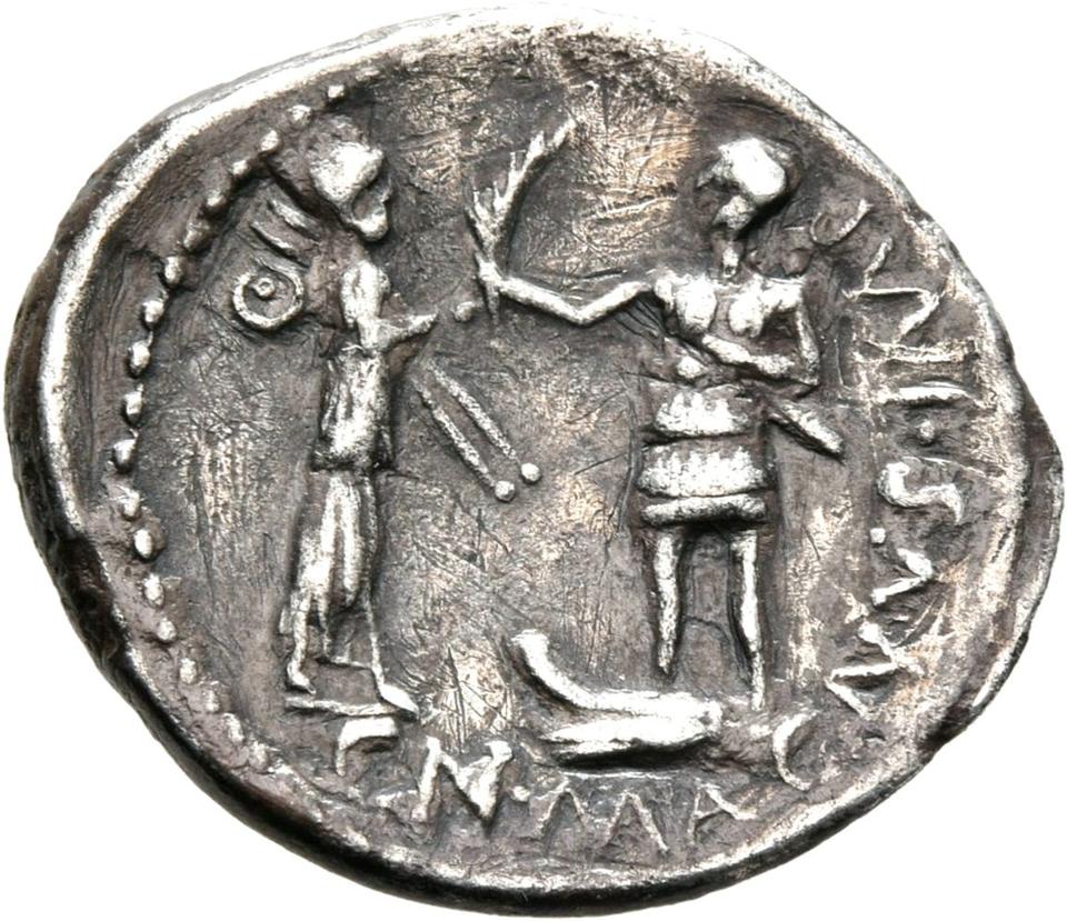 Roman Republic, silver denarius, collection photograph Mainz-ID506, reverse