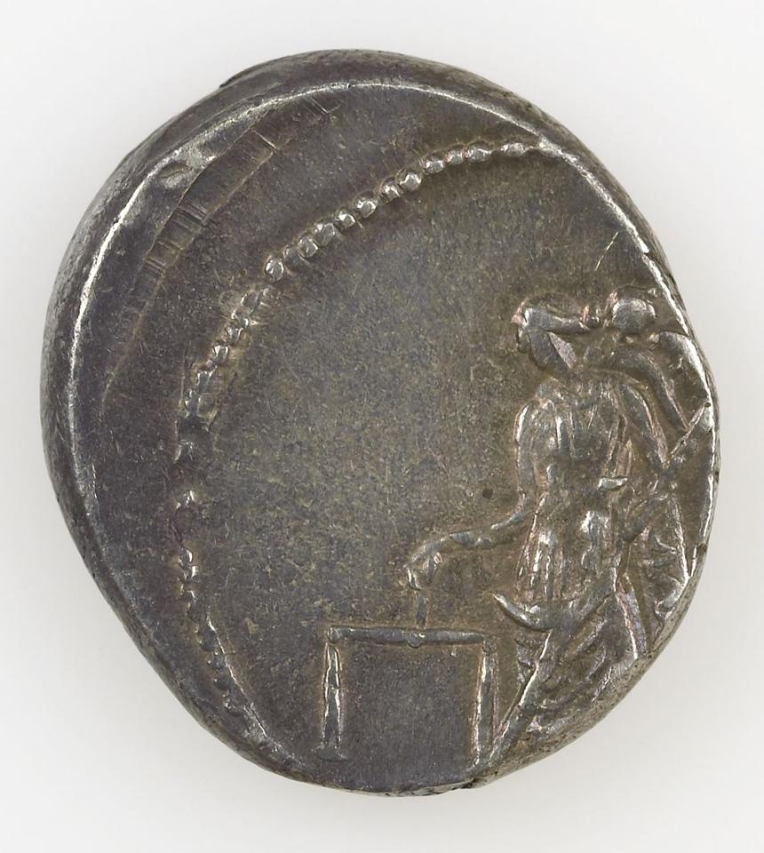 Roman Republic, silver denarius, collection photograph IATH-2012.130, reverse
