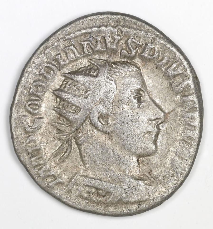 Gordian III, silver antoninianus, collection photograph IATH-1991.17.11, obverse