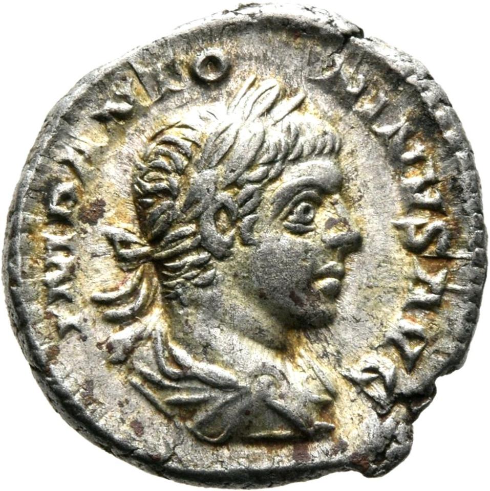 Elagabalus, Silver denarius, collection photograph Mainz-ID558, obverse