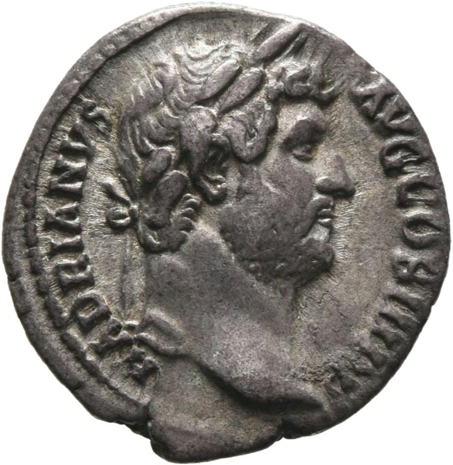 Hadrian, Silver denarius, collection photograph Mainz-ID239, obverse