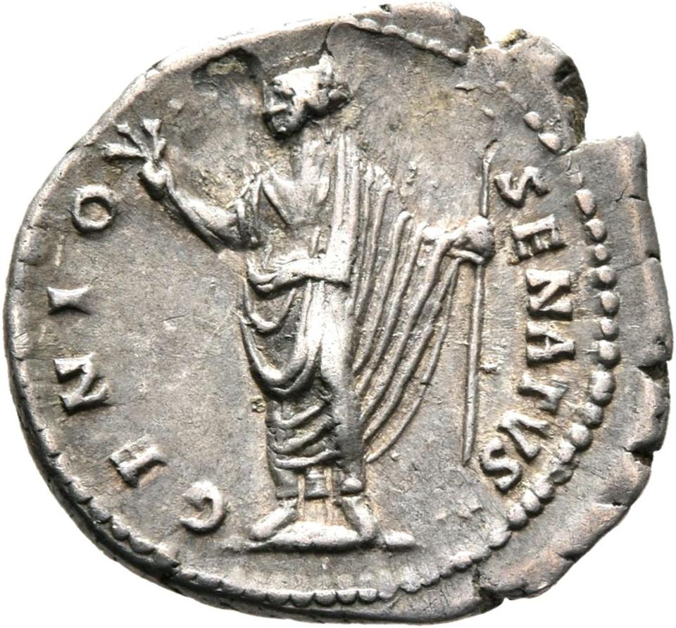Antoninus Pius, Silver denarius, collection photograph Mainz-ID262, reverse