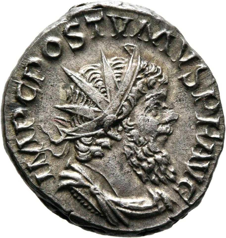 Postumus, silver antoninianus, collection photograph Mainz-ID768, obverse