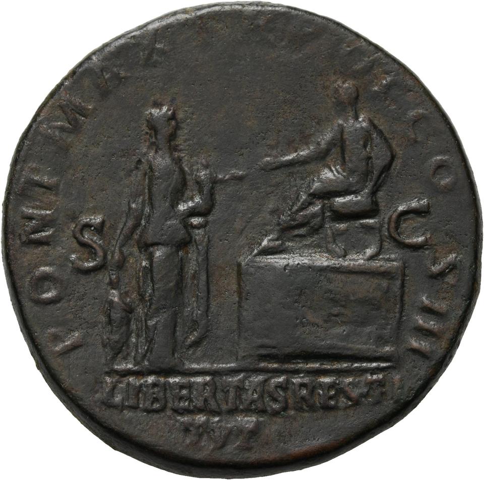 Hadrian, Bronze sestertius, collection photograph Herzog-ID2595, reverse