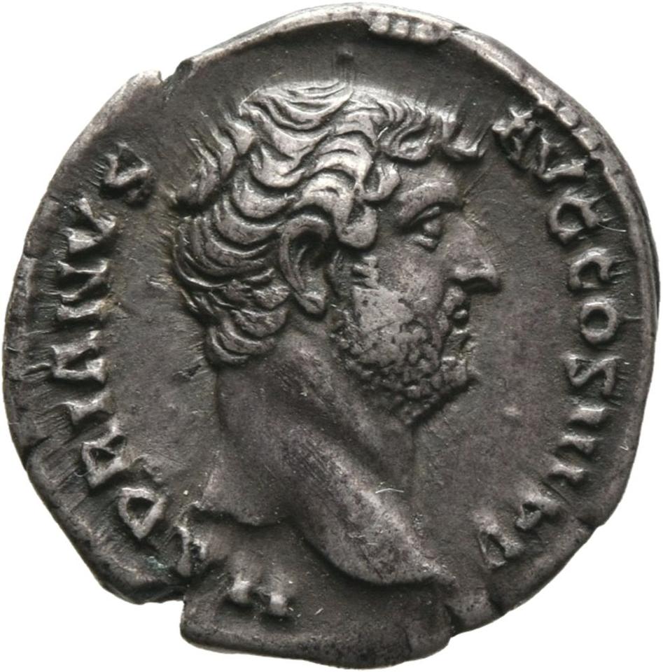 Hadrian, Silver denarius, collection photograph Mainz-ID243, obverse