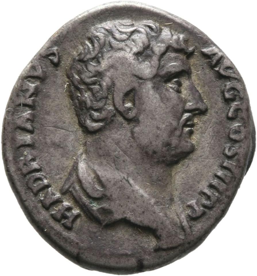 Hadrian, Silver denarius, collection photograph Mainz-ID247, obverse