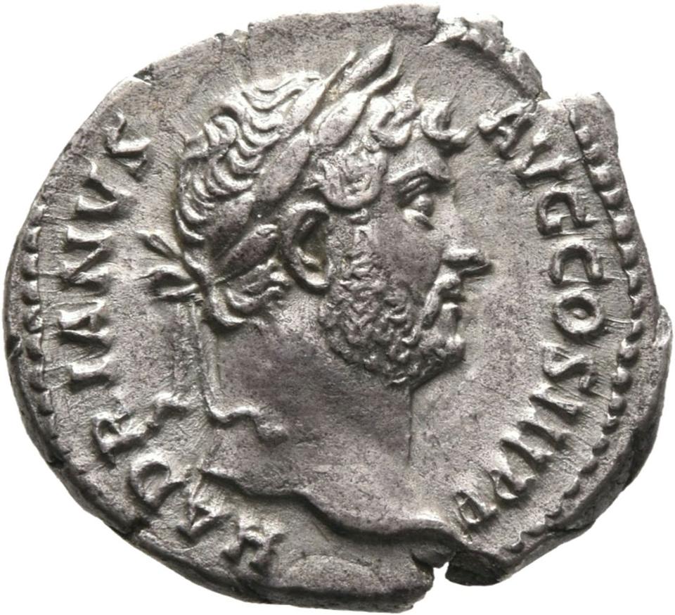 Hadrian, Silver denarius, collection photograph Mainz-ID241, obverse