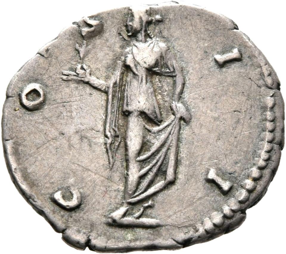 Antoninus Pius, Silver denarius, collection photograph Mainz-ID266, reverse