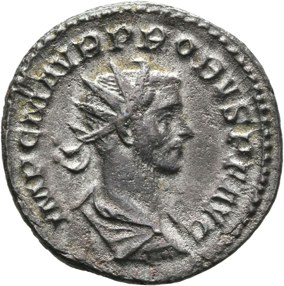 Probus, silver antoninianus, collection photograph Mainz-ID79, obverse