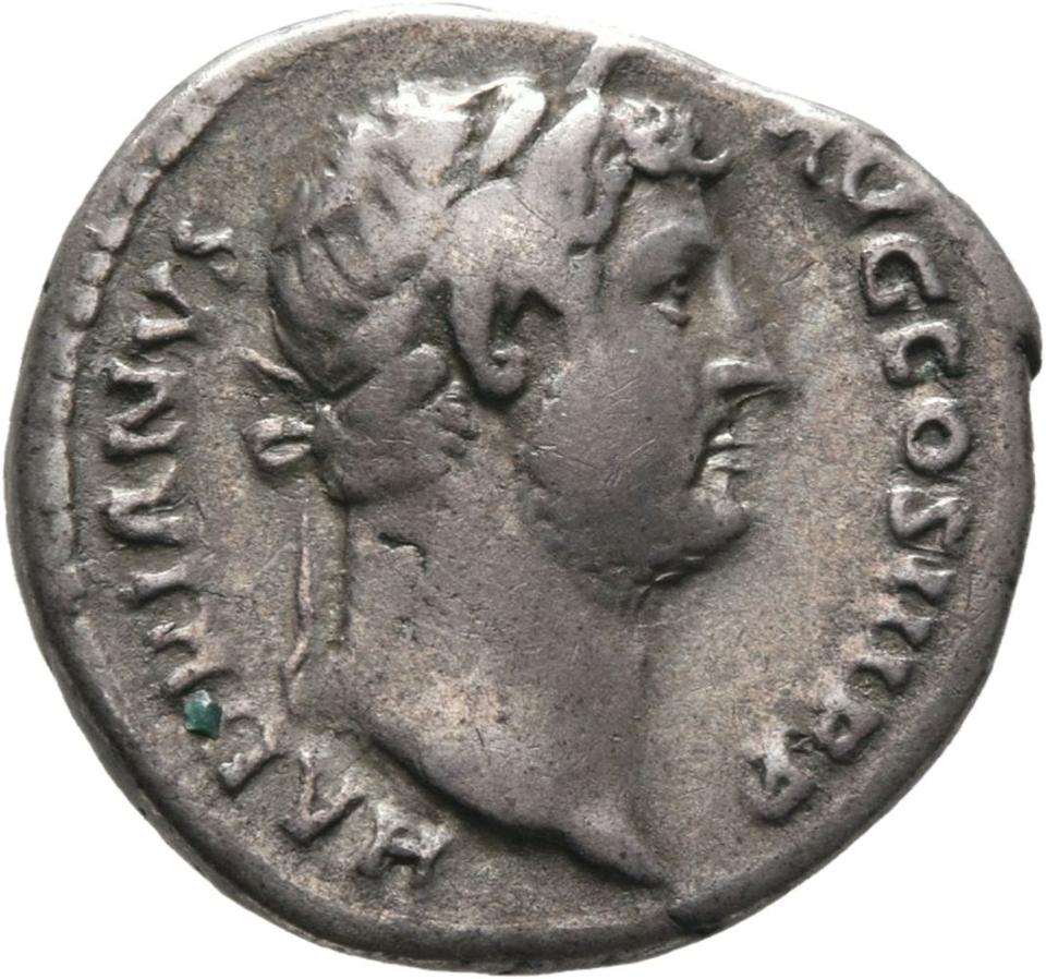 Hadrian, Silver denarius, collection photograph Mainz-ID244, obverse