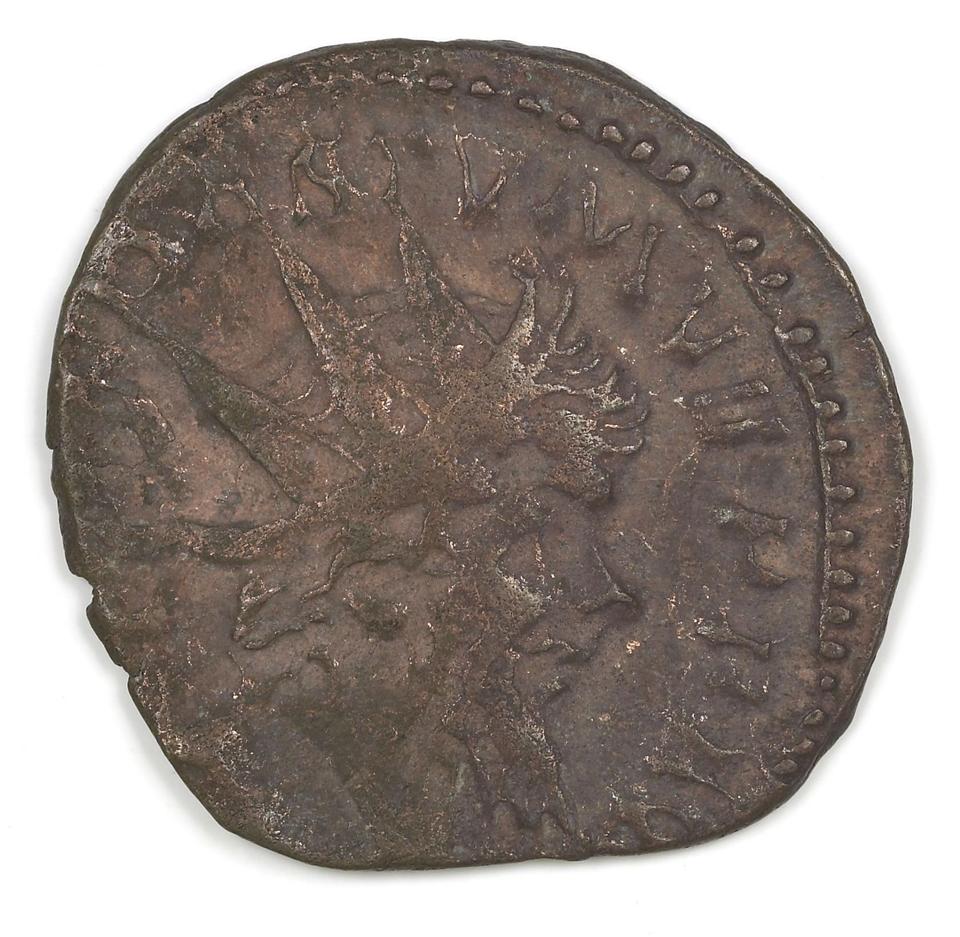 Postumus, silver antoninianus, collection photograph IATH-1987.46.6, obverse