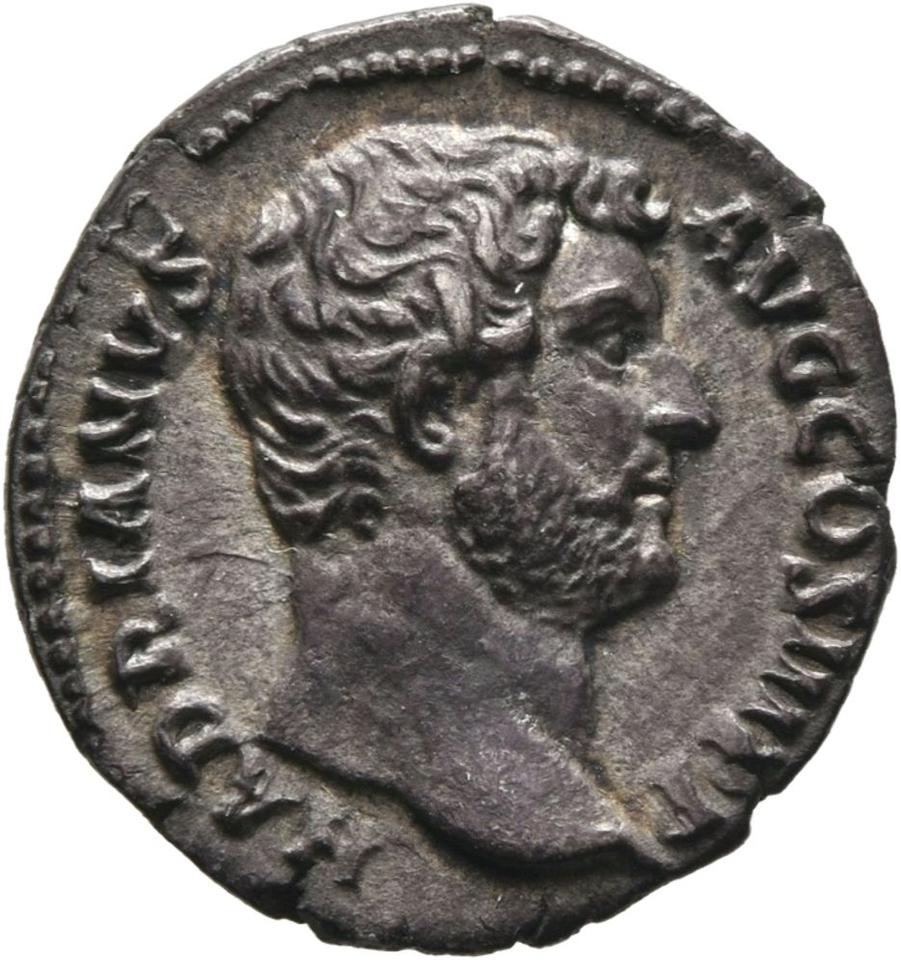 Hadrian, Silver denarius, collection photograph Mainz-ID240, obverse