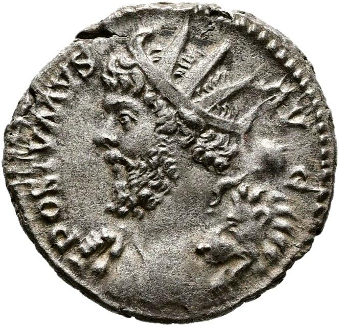 Postumus, silver antoninianus, collection photograph Hamburg-ID1632, obverse
